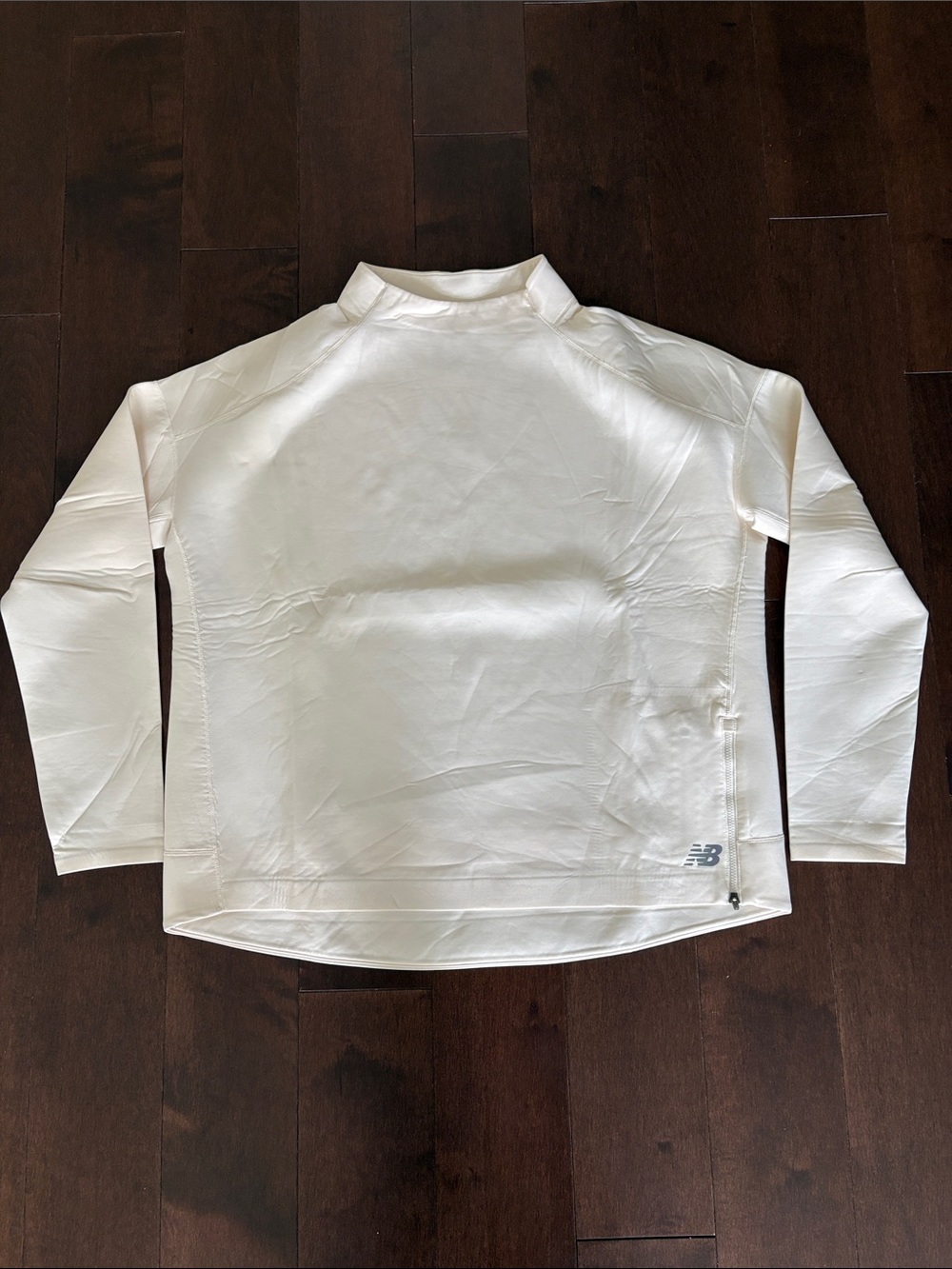 New Balance Off-White Long-Sleeve Athletic Top